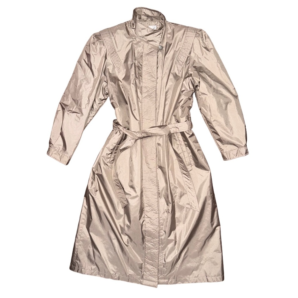 Vintage The Legend Tan Belted Trench Coat Jacket Removable Liner Utility‎ Spy